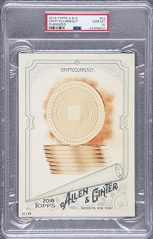 2018 Topps Allen & Ginter #83 Cryptocurrency Oversized Card (#40/49) - PSA GEM MT 10